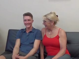 Divorced and Lonely middle-aged MILF Seduces and Fucks Teen boy