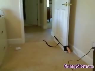 Kinky Granny Abuses Her Tits And Masturbates