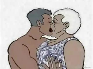 Černý babičky milující anální animace karikatura: volný x jmenovitý film d6