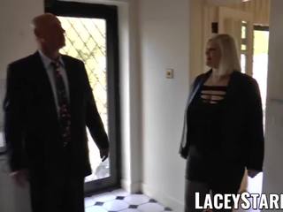 Laceystarr - grown angličtina rys v prdeli a facialized