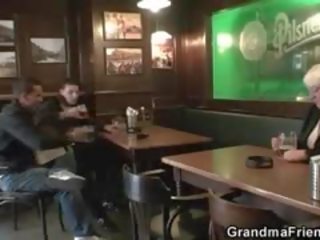 Two Friends Pick Up And Fuck Boozed Granny