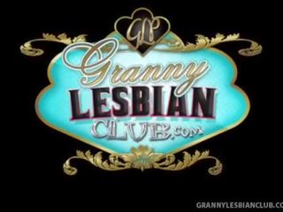Lesbian Granny Yara Serviced by alluring Rebecca