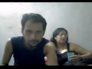 Indian perfected couple mr and mrs gupta in webcam