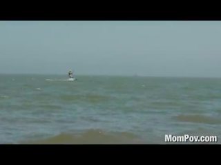 Chubby fancy woman MILF at the beach