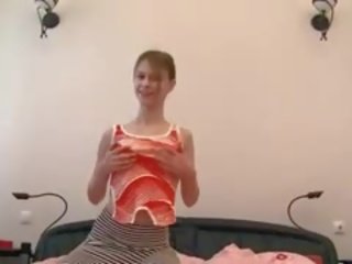 Petite Russian Schoolmate Stripping