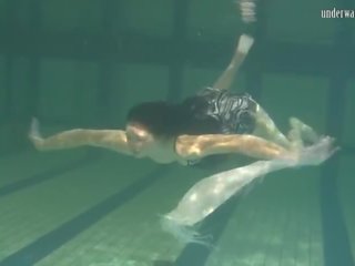 Swimming Nude in Swimming Pool Lonely honey Irina