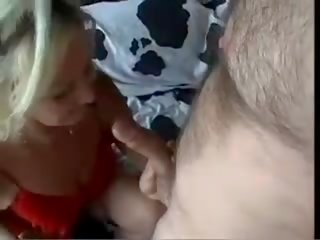 Ripened blonde Grandma loves her younger Men