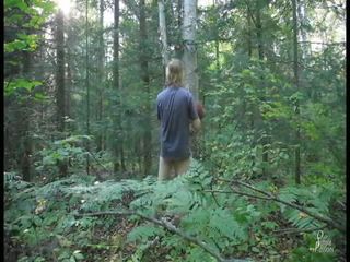 Perfected Nudist dirty film in the Woods